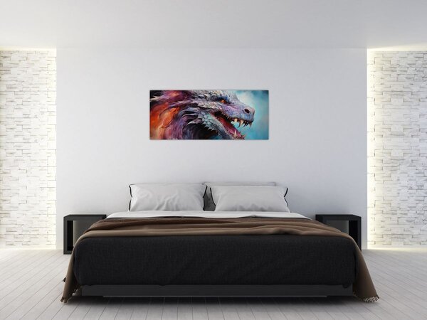 Kép - Egy sárkány illusztrációja (120x50 cm)
