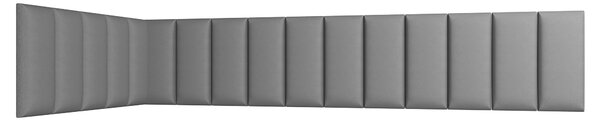 Kárpitozott panel 16 db. Quadra 100x220x50 cm (sötétszürke)