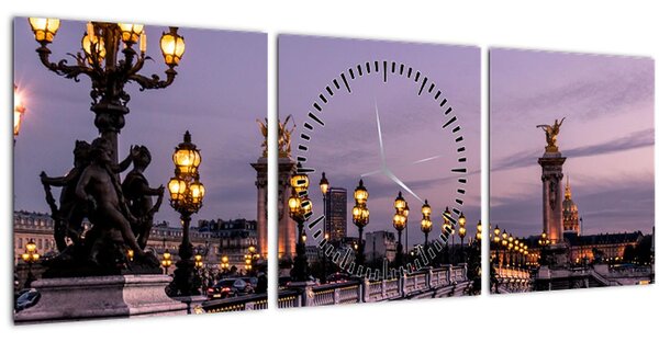 Kép - III. Sándor-híd. Párizsban (órával) (90x30 cm)