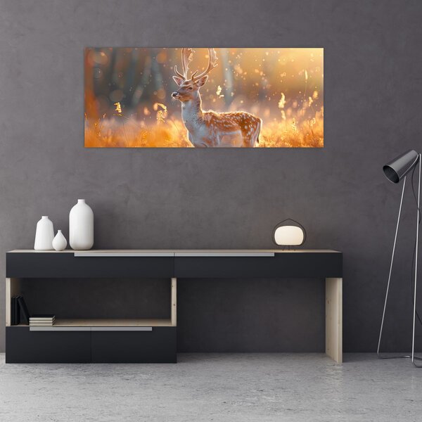 Kép - Szarvas a mezőn (120x50 cm)