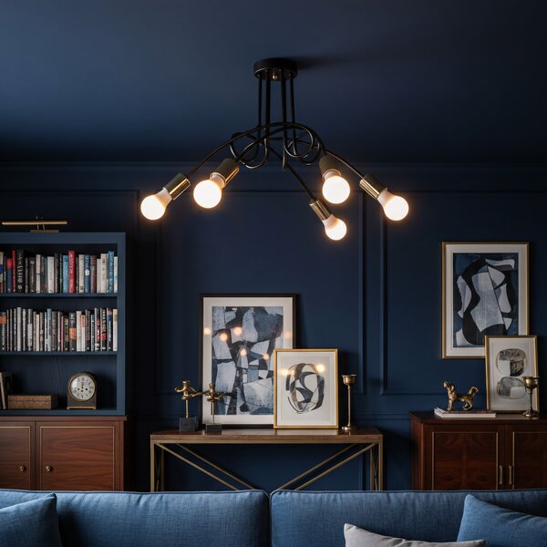 Mennyezeti lámpa APP518-5C Paradise 5 fekete/arany