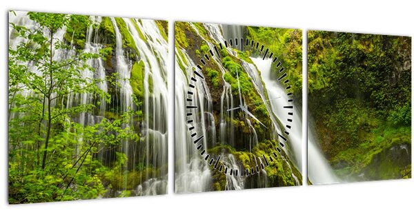 Kép - Vízesés, Wind River Valley (órával) (90x30 cm)