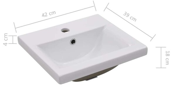 VidaXL Fürdőszoba Bútorszett - Fekete - 41x38.5x46cm