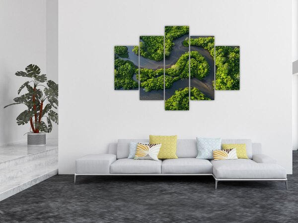 Kép - Erdei táj folyóval (150x105 cm)