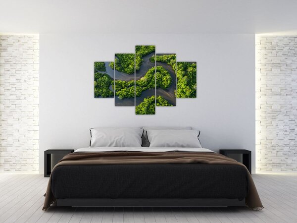 Kép - Erdei táj folyóval (150x105 cm)