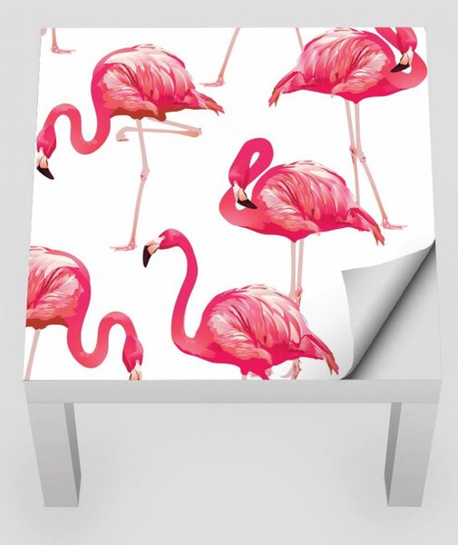 IKEA LACK asztal bútormatrica - rózsaszín flamingók