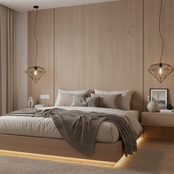 Függő lámpa DIAMENT METAL LOFT BLACK APP563-1CP