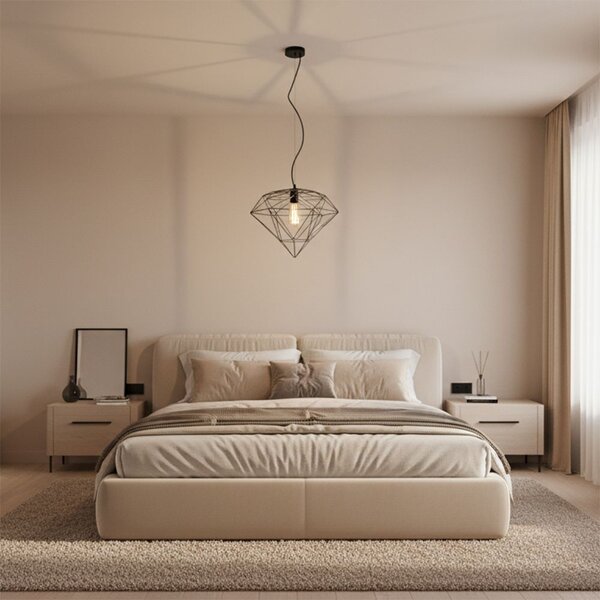 Függő lámpa DIAMENT METAL LOFT BLACK APP563-1CP