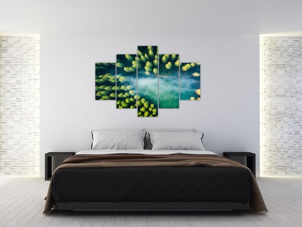 Kép - Egy ködbe burkolt erdő (150x105 cm)