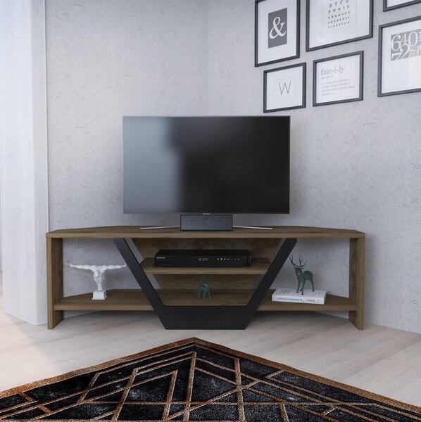 TV asztal/szekrény Sarra (tölgy + fekete)