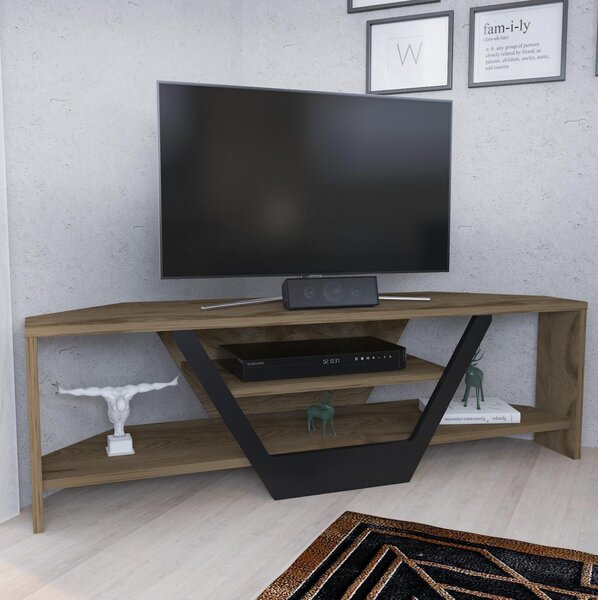 TV asztal/szekrény Sarra (tölgy + fekete)