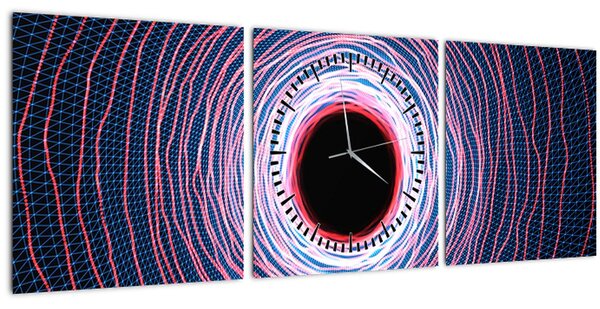 A kör absztrakció képe (órával) (90x30 cm)