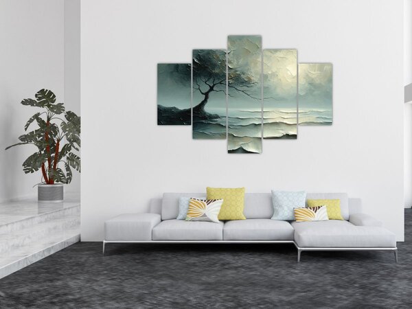 Kép - Olajfestmény egy fa az óceánnal (150x105 cm)