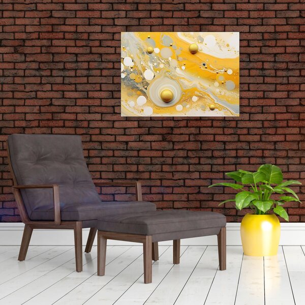 Kép - Absztrakt háttér arany díszítéssel (70x50 cm)