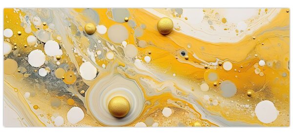 Kép - Absztrakt háttér arany díszítéssel (120x50 cm)