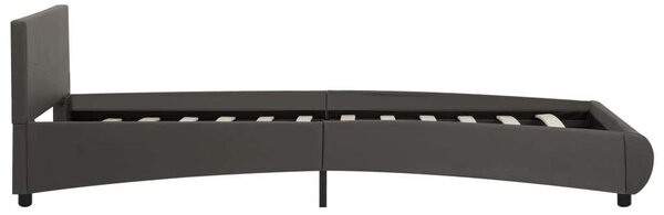 VidaXL szürke LED-es műbőr ágykeret 90 x 200 cm