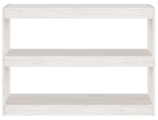 Fehér fenyőfa könyvszekrény térelválasztó 100 x 30 x 71,5 cm