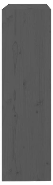 Szürke tömör fenyőfa könyvszekrény/térelválasztó 80x30x103,5 cm