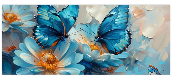 Kép - Kék pillangók (120x50 cm)