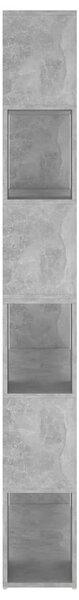 Betonszürke térelválasztó könyvszekrény 100 x 24 x 188 cm