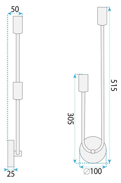 Fali Lámpa APP1148-2W arany