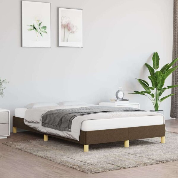 VidaXL sötétbarna szövet ágykeret 120x200 cm