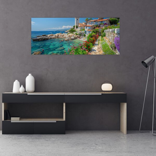 Kép - Festői tengerparti falu (120x50 cm)