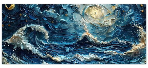 Kép - Az ég és a tenger festése (120x50 cm)