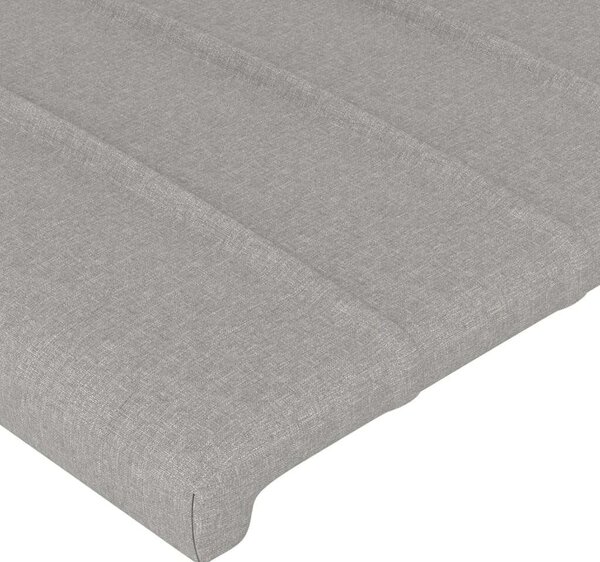 VidaXL világosszürke szövet LED-es fejtámla 100x5x118/128 cm