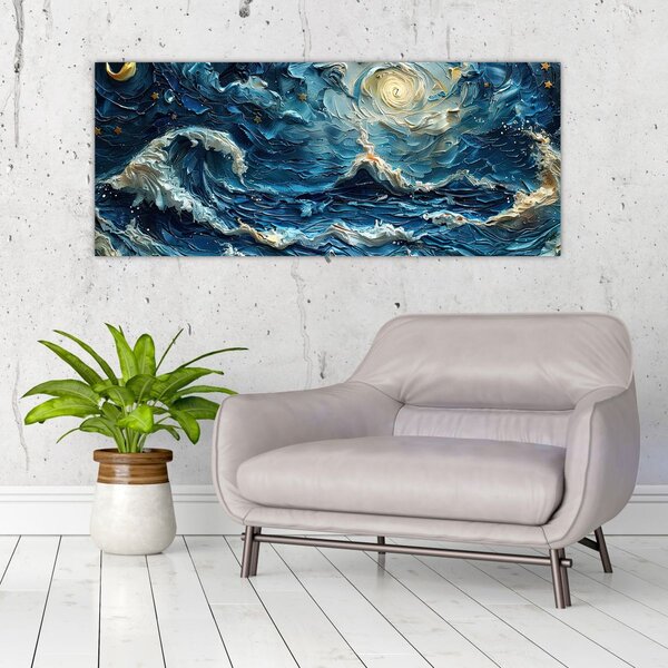 Kép - Az ég és a tenger festése (120x50 cm)