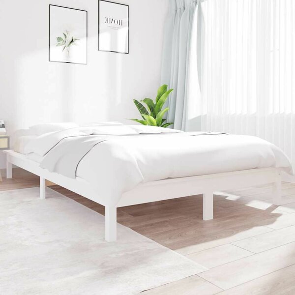 VidaXL fehér tömör fenyőfa ágykeret 120 x 200 cm