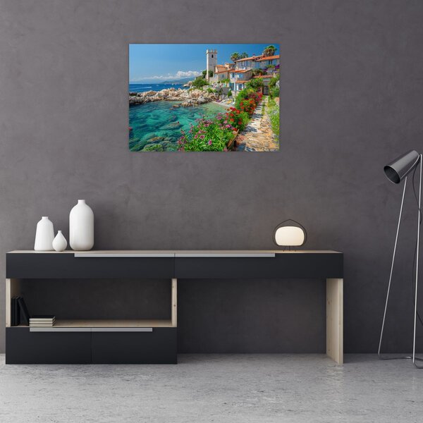 Kép - Festői tengerparti falu (70x50 cm)