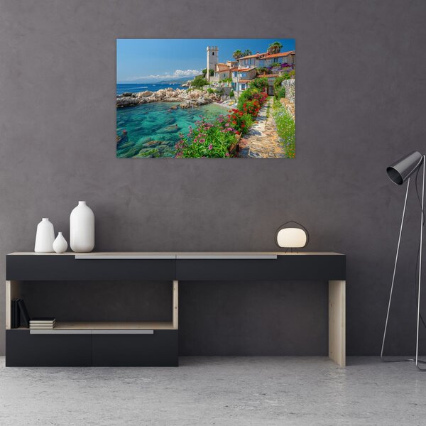 Kép - Festői tengerparti falu (90x60 cm)