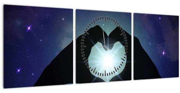 Kép - Szimbolikus szerelem (órával) (90x30 cm)