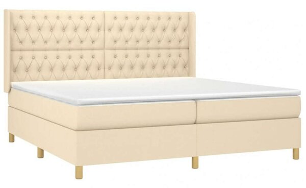 VidaXL Krémszínű Ágy LED-del - 200x200 cm