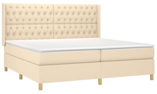 VidaXL Krémszínű Ágy LED-del - 200x200 cm