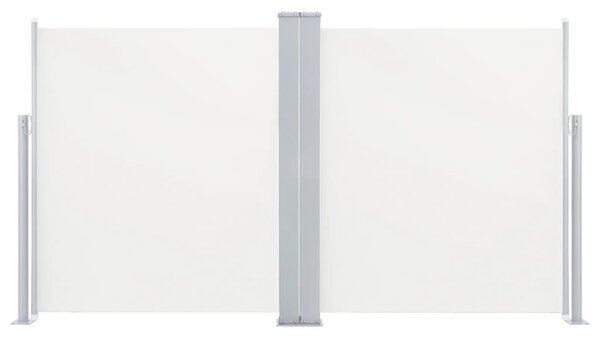 Krémszínű behúzható oldalsó napellenző 140 x 600 cm