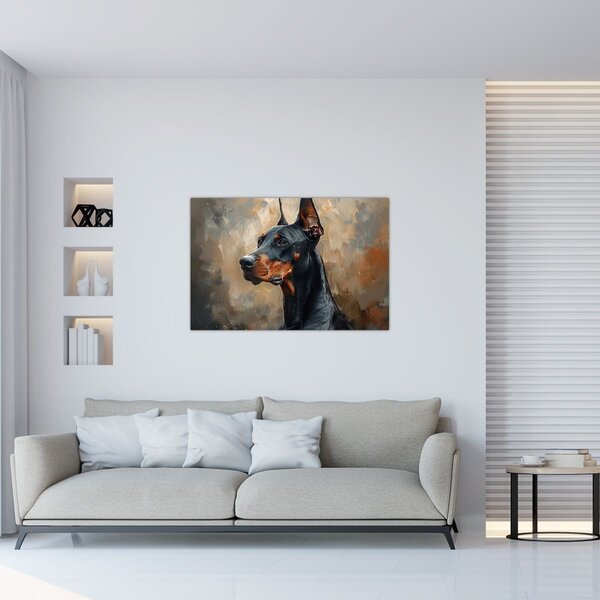Kép - Dobrman portréja (90x60 cm)