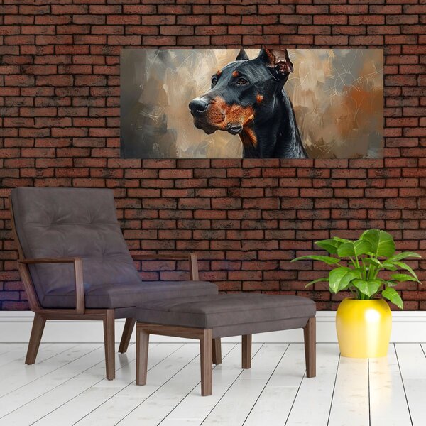 Kép - Dobrman portréja (120x50 cm)