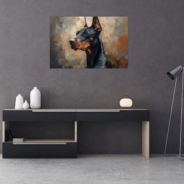 Kép - Dobrman portréja (90x60 cm)