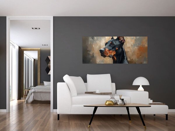 Kép - Dobrman portréja (120x50 cm)
