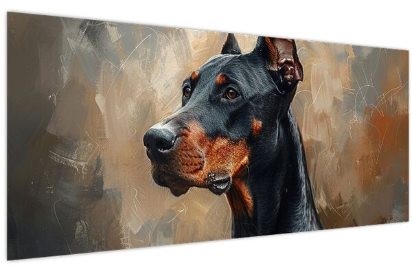 Kép - Dobrman portréja (120x50 cm)