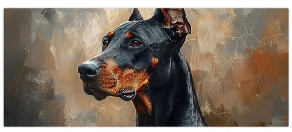 Kép - Dobrman portréja (120x50 cm)