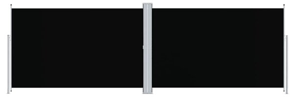 Fekete behúzható oldalsó napellenző 200 x 600 cm