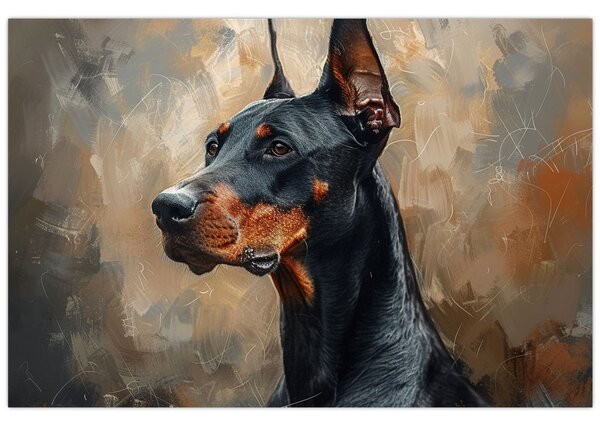 Kép - Dobrman portréja (90x60 cm)