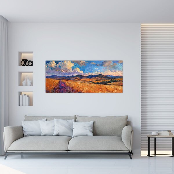Kép - Olajfestmény tájkép (120x50 cm)