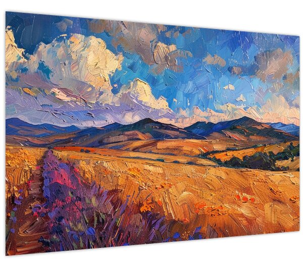 Kép - Olajfestmény tájkép (90x60 cm)