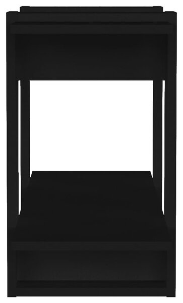 Fekete könyvszekrény/térelválasztó 80 x 30 x 51 cm