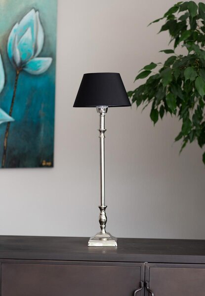 Design króm asztali lámpa ovál búrával
