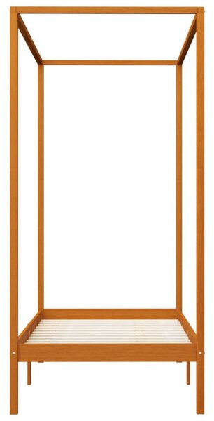 VidaXL Tömör Fenyőfa Baldachinos Ágykeret - 100x200 cm